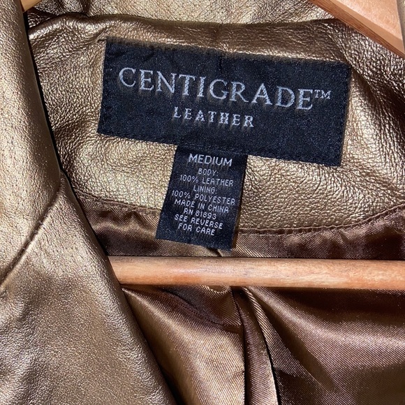 Gold Leather Jacket - Picture 2 of 3